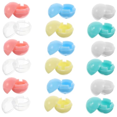 BESPORTBLE 30 Stück Mini Runde Füllbare Kapseln aus Kunststoff Bunte Vending Machine Hüllen Leere Kugeln für DIY Überraschungsspiel Partygeschenke Bastelbedarf und Kleine von BESPORTBLE