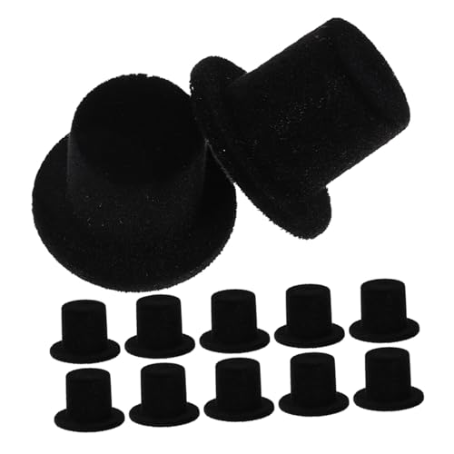 BESPORTBLE 30 Stück Mini Samt Miniatur Schwarz Vielseitige Mini-hüte für DIY Bastelprojekte Haustier-hut Zauberer-hut Festliche Party Familienfeierdekoration von BESPORTBLE