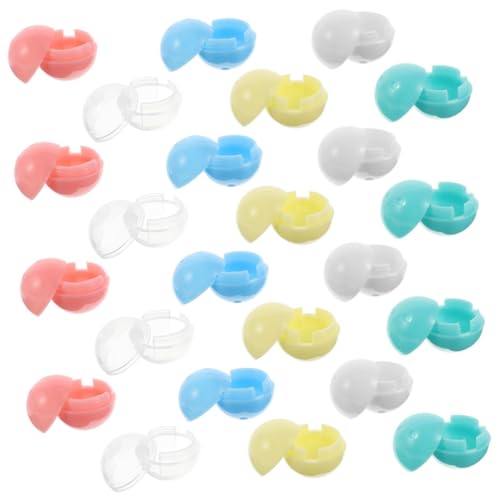 BESPORTBLE 30 Stück Mini-spielkapseln Kleine Leere Bunte Kunststoffkugeln für Spielzeugautomaten Transparente Runde Behälter für Preise DIY Basteln Partygeschenke Wiederverwendbar von BESPORTBLE
