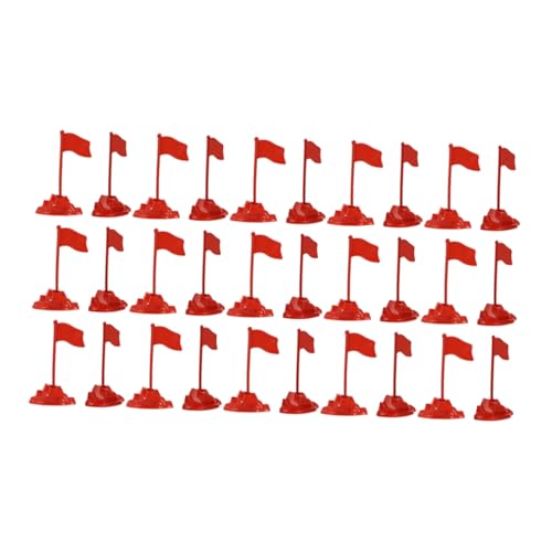BESPORTBLE 30 Stück Miniaturisierte Rote Fahnen Kleine Tischflaggen für Szenendekoration Kreative DIY Projekte Patriotische Sammlerstücke und Einzigartige von BESPORTBLE