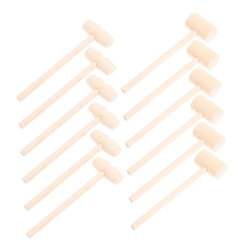 BESPORTBLE 30 Stück Teiliges Mini Holzhammer für Klopfspielzeug aus Natürlichem Hartholz Sicherer Kleiner Holzklüpfel mit Glatten Kanten Rhythmus und Musikalischer Früherziehung von BESPORTBLE