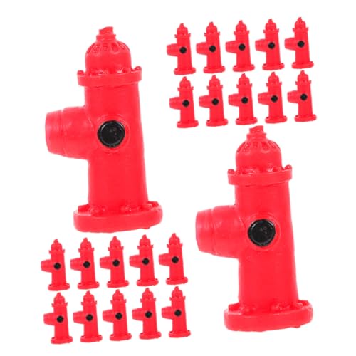 BESPORTBLE 30 Stück Teiliges Mini-feuerhydrant aus Hochwertigem Resin Realistische Puppenhaus-deko für Micro-landschaften Kreative Spielszene Langlebige Miniatur-Modelle für DIY Basteln und von BESPORTBLE
