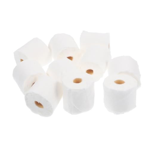 BESPORTBLE 30 Stück Teiliges Miniatur Papierhandtuchrollen Puppenhaus Zubehör Realistische Küchen und Badezimmerdeko Abnehmbar Einfach Montierbar für Sammler und Puppenhausmodelle von BESPORTBLE