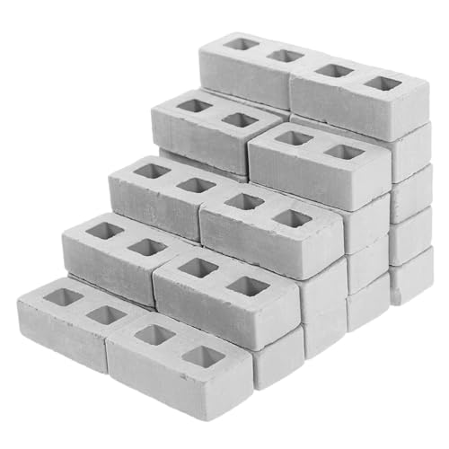 BESPORTBLE 30 Stück Teiliges Miniatur Ziegelstein Keramik Glatte Oberfläche ohne Grate Sicher für DIY Modellbau Zubehör für Puppenhäuser Sandtisch und für Kreatives Basteln von BESPORTBLE