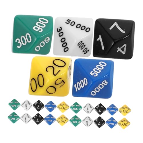 BESPORTBLE 30 Stück Teiliges Platzwert Würfelset aus Kunststoff Bunte Mehrseiten Würfel für Party und Brettspiele Vielseitige Spielzeuge für Unterhaltung und Lernspiele von BESPORTBLE