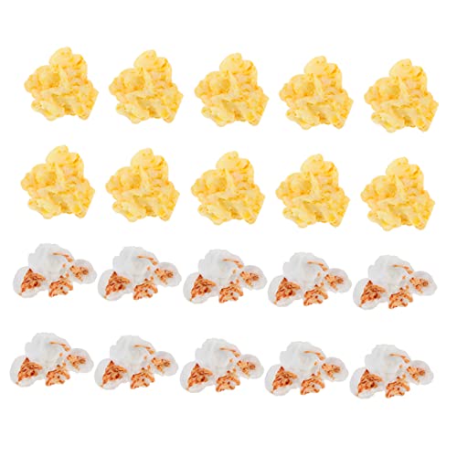 BESPORTBLE 30 Stück Teiliges Popcorn Farbenfrohe Künstliche Popcorn Anhänger DIY Schmuck und Handyhüllen Zubehör Geruchlos Lebensecht für Fotografie und Bastelprojekte von BESPORTBLE