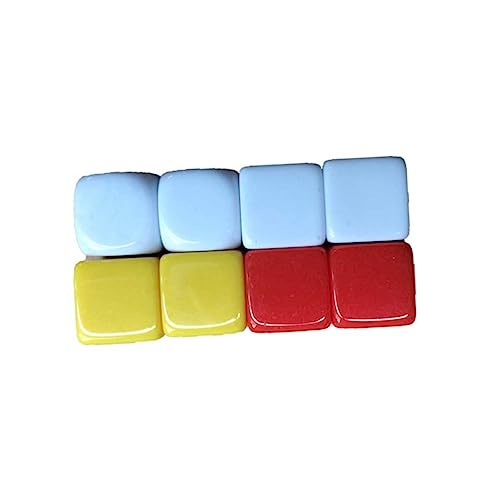 BESPORTBLE 30 Stück Teiliges Weiße Acryl würfel mit Glänzender Oberfläche Sechsseitige Blanko Würfel für DIY Robust und Verschleißfest für Brettspiele und Kreative Gestaltung von BESPORTBLE