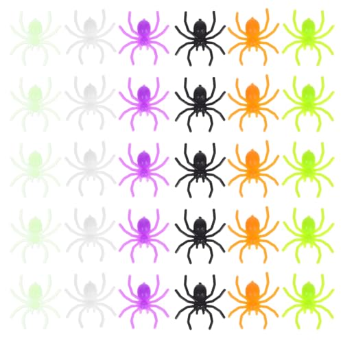 BESPORTBLE 300 Stück Halloween Dekorative Plastikspinnen Realistische Fake Spinnen Spielzeuge Gruselige Requisiten für Halloween Partys und Feiertagsdekorationen von BESPORTBLE