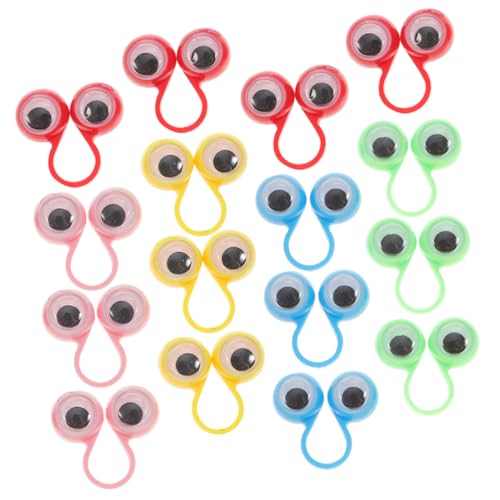 BESPORTBLE 30Stücke Augapfel Fingerpuppen Ringe Interaktives für Farben Sortiert als Partygeschenk und Mitgebsel Fördert Kreativität und Farbverständnis von BESPORTBLE