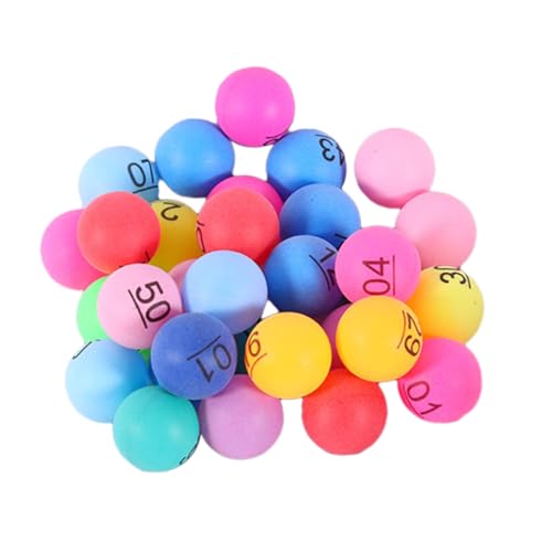 BESPORTBLE 30Stücke Bälle Wiederverwendbare Tombola Bälle für Verlosungen Partyspiele Langlebige Kunststoffmaterialien Leuchtende Farben für Festliche Anlässe von BESPORTBLE