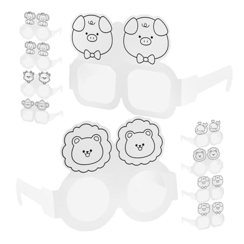 BESPORTBLE 30Stücke DIY Malbrille Aus Papier Für Kreative Bastelbrille Dekorative Brillen Für Partys Und Veranstaltungen Lustige Designs Mit Tiermotiven Wal Elefant Kuh BESPORTBLE 30Stücke DIY Malbrille Aus Papier Für Kreative Bastelbrille Dekorative Brillen Für Partys Und Veranstaltungen Lustige Designs Mit Tiermotiven Wal Elefant Kuh von BESPORTBLE