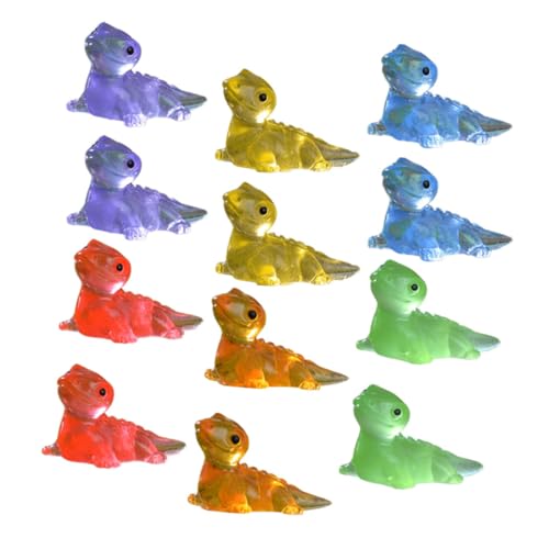BESPORTBLE 30Stücke Eidechsen Figuren Aus Kunstharz Leuchtende Deko Ornamente Für DIY Gartendekoration Und Bastelprojekte von BESPORTBLE