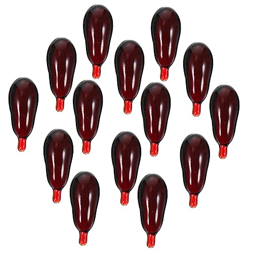 BESPORTBLE 30Stücke Halloween Fake Pillen Lustige Trickspielzeuge Für Horror Requisiten Erbrechen Kapseln Für Karneval Cosplay Mottoparty Schwarz Rot von BESPORTBLE