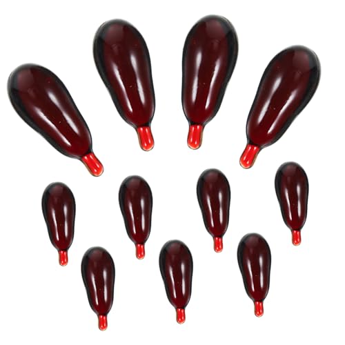 BESPORTBLE 30Stücke Halloween Gefälschte Blutkapseln Gruselige Erbrochenheit Requisite Für Aprilscherz Cosplay Und Halloween Feiern Schwarz Rot Halloween Deko von BESPORTBLE