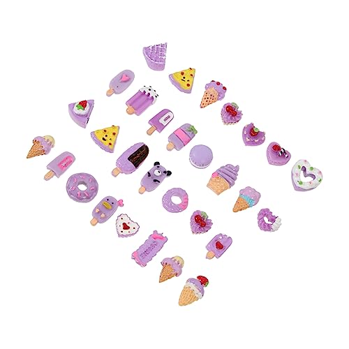 BESPORTBLE 30stücke Kawaii Food Nail Charms DIY Handyhüllen Dekoration Realistische Miniatur Lebensmittel Für Handyhüllen Und Nägel Leicht Und Stabil Für Kreatives Basteln von BESPORTBLE