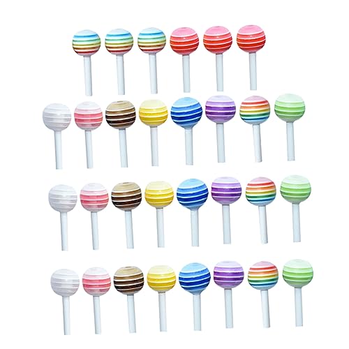 BESPORTBLE 30Stücke Mini Lollipop Modelle Mini Zuckerloaf Dekoration Für Puppenhaus Und DIY Projekte Zufällige Farben Für Kreative Bastelarbeiten von BESPORTBLE