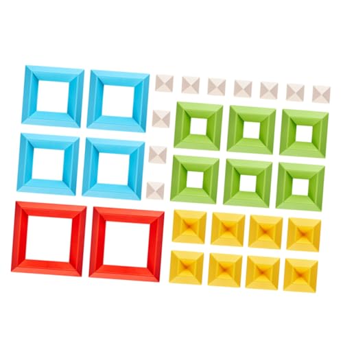BESPORTBLE 30Stücke Stapelbare Bausteine Für Kleinkinder Geometrische Formen Und Farbspielzeug Feinmotorikspielzeug Für Jahren Pädagogisches Stapelspielzeug von BESPORTBLE