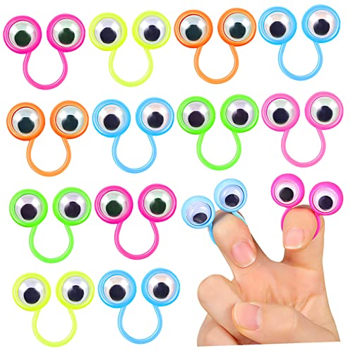 BESPORTBLE 30Stücke Teiliges Bewegliche Augapfelringe Fingerpuppen Für Kreative Fantasie Und Aktives Für Partys Und Rollenspiele Zufälligen Farben von BESPORTBLE