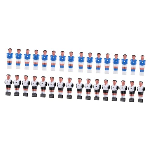 BESPORTBLE 32 STK. Teiliges Austauschbare Verschleißfeste Foosball Spieler aus Hochwertigem Resin Farbenfrohe Tischfußballfiguren Kompatibel mit Standard Fußballtischstäben Langlebiges von BESPORTBLE