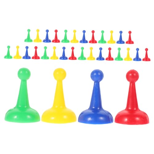 BESPORTBLE 32 Teiliges Mehrfarbiges Brettspielset Schachfiguren Aus Kunststoff Komponenten Für Brettspiele Familieninteraktion Teamzusammenarbeit von BESPORTBLE