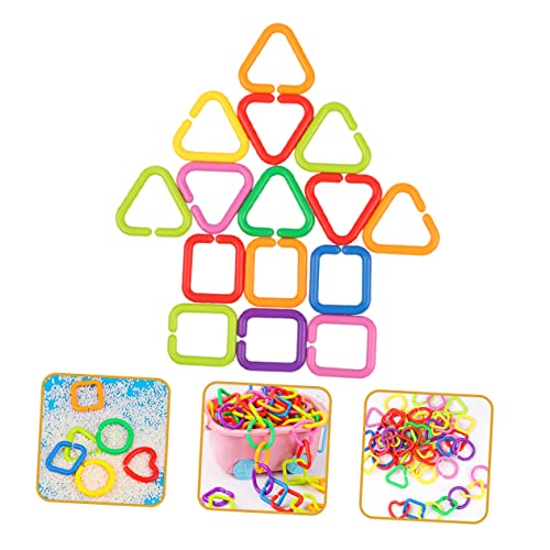 BESPORTBLE 35 Stück Teiliges Ringspielzeug Bunte Geometrische Greiflinge zum Motorischen Training Leicht für Kleinkinder Fördert Feinmotorik und Konzentration Vielseitig als Clip für von BESPORTBLE