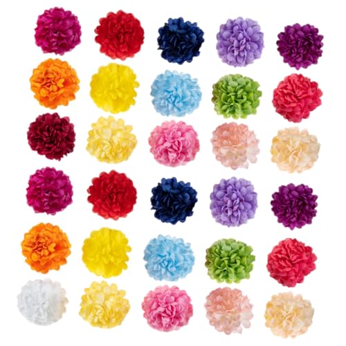 BESPORTBLE 35Stücke Künstliche Chrysanthemen Blumenköpfe Für DIY Dekoration Simulierte Blumenarrangements Für Handwerksprojekte Und Floristik Mischfarben von BESPORTBLE