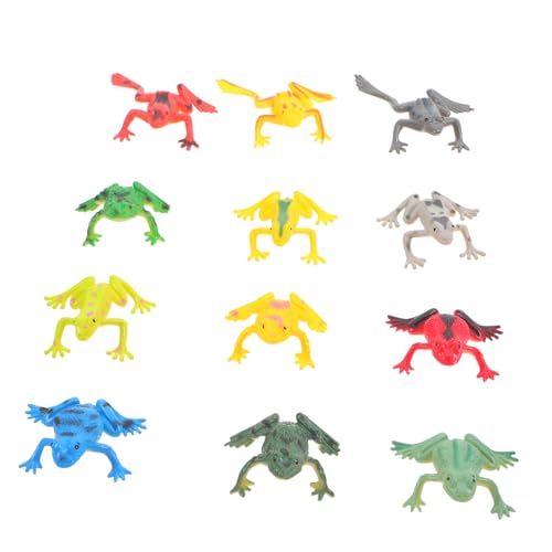 BESPORTBLE 36 Stück Teiliges Kleine Kunststofffrösche aus PVC Realistische Mini froschfiguren Robust und Leicht für Outdoor Spiel Waldthemen und Kindergeburtstagsdekorationen von BESPORTBLE