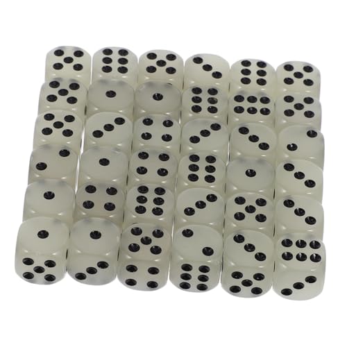 BESPORTBLE 36Stücke Leuchtende für Brettspiele Sechsseitige Acrylwürfel für Partys Sicher und Tragbar für Kartenspiele von BESPORTBLE