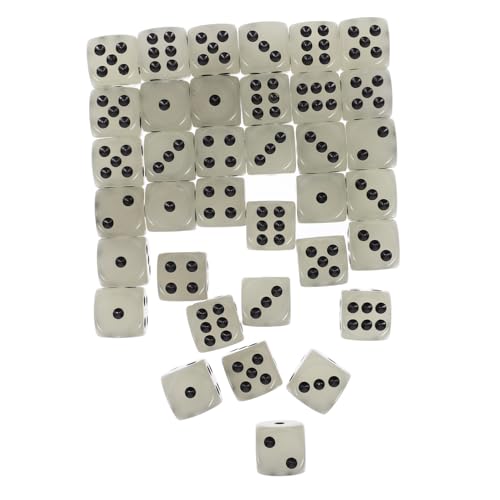 BESPORTBLE 36Stücke Teiliges Leuchtender Würfel für Brettspiele Acryl Dice für und Partyspiele für Kartenspiele und Spieleabende Langlebig und Tragbar von BESPORTBLE