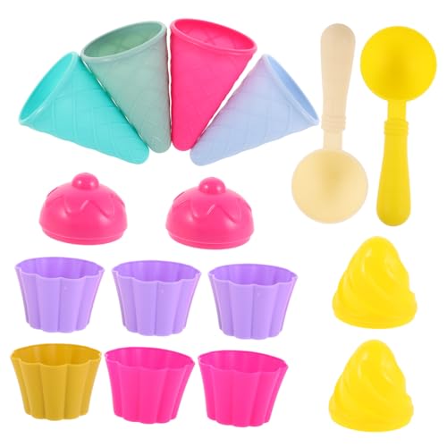 BESPORTBLE 3Er-Set Teiliges EIS Formen aus Robust und Leicht zu Reinigen mit Eiscreme Kuchen und Eistütenformen Sommerliches Strandspielzeug für Fördert Kreativität und Eltern Junge Mädchen von BESPORTBLE