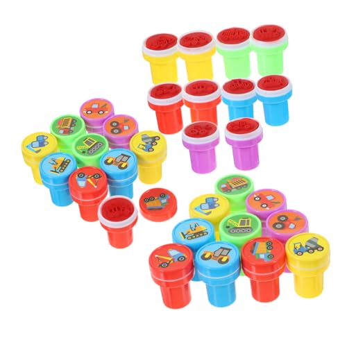 BESPORTBLE LKW-Auto-partyzubehör 3 Sets Jungen- Und Mädchen-Stempel Spielzeug-baufahrzeug-Stempel Pädagogische Belohnungen Partygeschenk-Spielzeug von BESPORTBLE