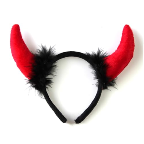 BESPORTBLE 3Sätze Halloween Stirnband Mit Tierohren Roten Teiliges Kostümzubehör Für Cosplay Halloween Partys Für Erwachsene von BESPORTBLE