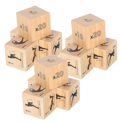 BESPORTBLE Holzwürfel Satz – 3 Übungswürfel für Fitness Spaß und Training Lustige Sportwürfel für Zuhause und Schule BESPORTBLE Holzwürfel Satz – 3 Übungswürfel für Fitness Spaß und Training Lustige Sportwürfel für Zuhause und Schule von BESPORTBLE