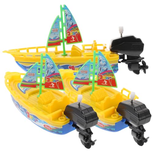 BESPORTBLE 3Stücke Aufziehspielzeug Segelboot Badespielzeug für Kleinkinder Wasserdichtes Poolspielzeug aus Kunststoff für Badewanne und Fördert Handkoordination von BESPORTBLE