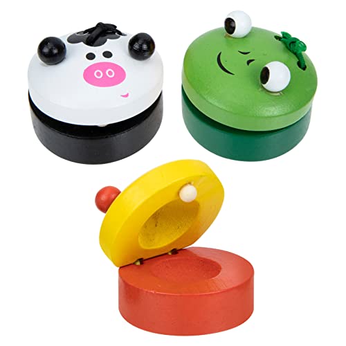BESPORTBLE 3Stücke Castanets Pädagogisches Für Kreative Musikinstrumente Zur Frühen Tierdesigns Für Kleine Musiker von BESPORTBLE
