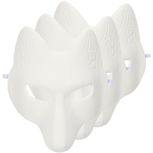 BESPORTBLE 3Stücke DIY Fuchsmaske Leere Masken Für Maskerade Und Halloween Partys Aus PU Material Mit Elastischem Band Zum Bemalen Und Gestalten Für Kreative von BESPORTBLE