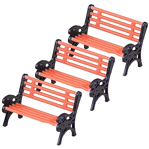 BESPORTBLE 3Stücke Gartenbank Figuren Für Puppenhaus Deko Möbel Für Feengarten Und Moos Landschaft Kinderhandwerk Miniaturcouch Für Kreative Projekte Hochwertiges Design von BESPORTBLE