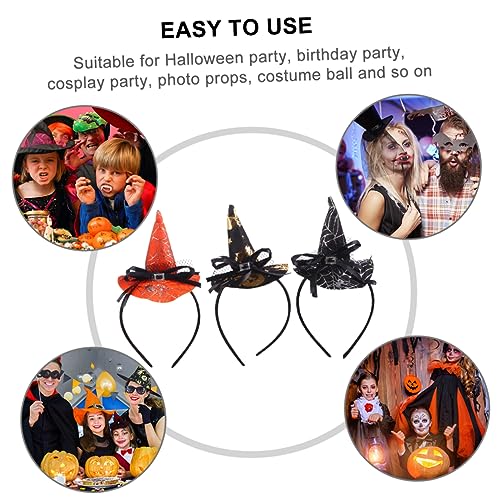 BESPORTBLE 3Stücke Halloween Haarreif Mit Hexenhut Und Stilvolles Haarband Für Damen Zubehör Für Halloween Partys Und Deko Für Karneval Und Cosplay BESPORTBLE 3Stücke Halloween Haarreif Mit Hexenhut Und Stilvolles Haarband Für Damen Zubehör Für Halloween Partys Und Deko Für Karneval Und Cosplay von BESPORTBLE