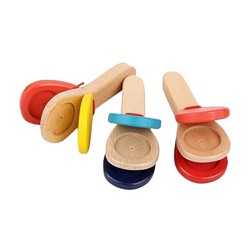 BESPORTBLE 3Stücke Holz Kastagnetten Percussion Für Musikinstrument Für Kleinkinder Fördert Rhythmus Und Kreativität Für Musikspiele Und Lernaktivitäten von BESPORTBLE