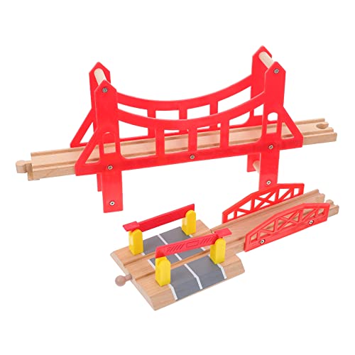 BESPORTBLE 3Stücke Holzbahn Für Erweiterungszubehör Für Eisenbahnstrecken Großer Und Kleiner Brücke Für Kleinkinder Jahren von BESPORTBLE