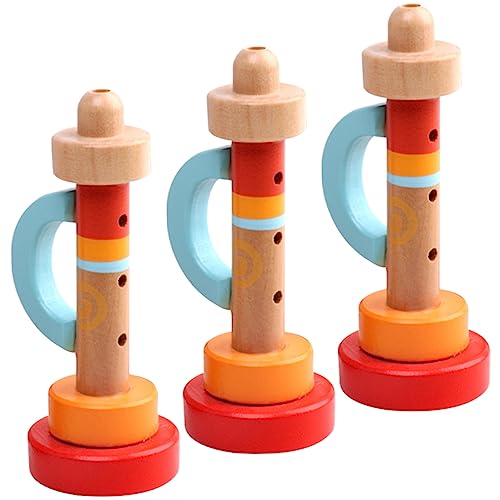 BESPORTBLE 3Stücke Holzspielzeug Trompeten Für Lustige Und Kompakte Musikinstrumente Für Kleine Musiker Für Kreatives Und Musikalische von BESPORTBLE