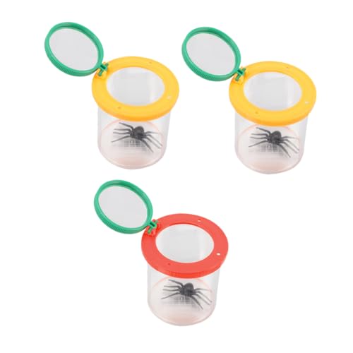 BESPORTBLE 3Stücke Insektenboxen Mit Lupe Beobachtungsbehälter Für Insekten Für Outdoor Aktivitäten Und Naturentdeckungen von BESPORTBLE