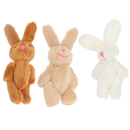 BESPORTBLE 3Stücke Kaninchen Adorable Stoffkaninchen Für DIY Taschenanhänger Und Perfektes Kinderspielzeug Und Kuscheltier von BESPORTBLE