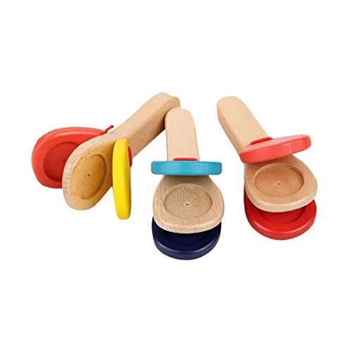 BESPORTBLE 3Stücke Kastagnetten Aus Holz Percussion Für Musikinstrument Für Kleine Musiker Handspielzeug Für Kreative Spielstunden von BESPORTBLE