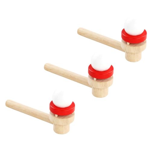 BESPORTBLE 3Stücke Kognitive Spielzeuge Lustige Blasball Aus Holz Für Freien Floating Ball Für Jahren von BESPORTBLE