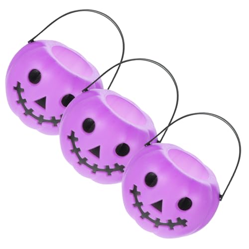 BESPORTBLE 3Stücke Kürbis Süßigkeiten Eimer Für Halloween Handliche Geschenktüten Mit Griff Für Trick Treat Und Party Dekoration BESPORTBLE 3Stücke Kürbis Süßigkeiten Eimer Für Halloween Handliche Geschenktüten Mit Griff Für Trick Treat Und Party Dekoration von BESPORTBLE