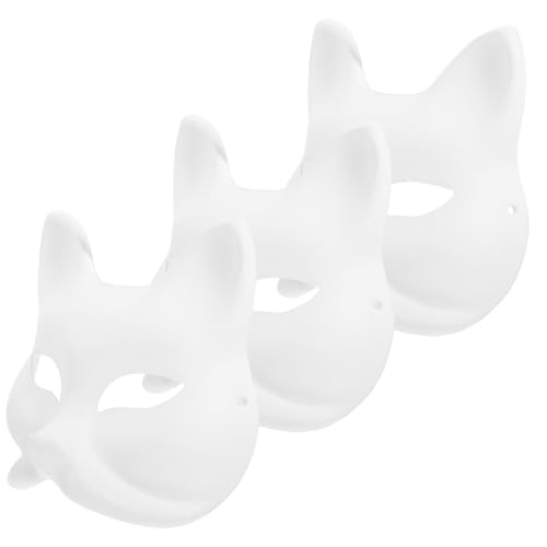 BESPORTBLE 3Stücke Leere Fuchsmaske zum Selbermachen Weiße Papiermasken für Kreative DIY Projekte für Kindergeburtstage Karneval und Halloween BESPORTBLE 3Stücke Leere Fuchsmaske zum Selbermachen Weiße Papiermasken für Kreative DIY Projekte für Kindergeburtstage Karneval und Halloween von BESPORTBLE