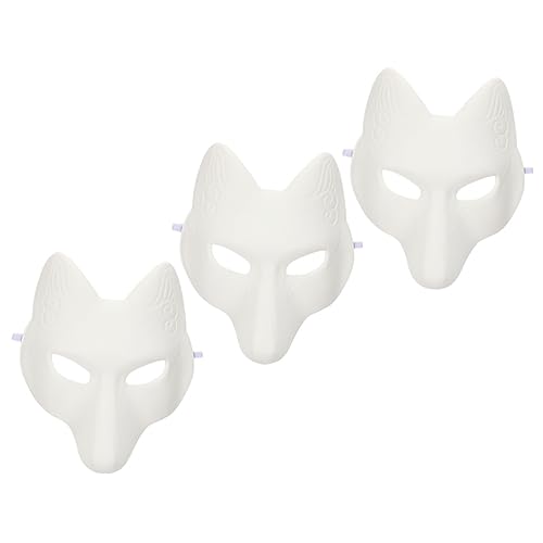 BESPORTBLE 3Stücke Leere Fuchsmasken für DIY Projekte Unbemalte Masken für Halloween Kreative Cosplay Requisiten Fantasie und Praktischem Können BESPORTBLE 3Stücke Leere Fuchsmasken für DIY Projekte Unbemalte Masken für Halloween Kreative Cosplay Requisiten Fantasie und Praktischem Können von BESPORTBLE