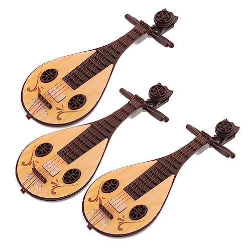 BESPORTBLE 3Stücke Pipa Modell Im Chinesischen Stil Dekorative Mini Musikinstrumente Für Puppenhaus Und Szenenlayout Klassische Hausverzierung von BESPORTBLE