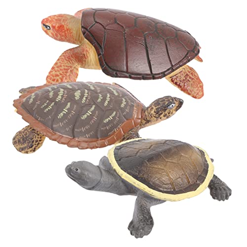 BESPORTBLE 3 Stücke Schildkrötenfigur Satz Realistische Künstliche Schildkrötenmodelle für Kinder Lernspielzeug und Dekoration für Schreibtisch und Zuhause von BESPORTBLE